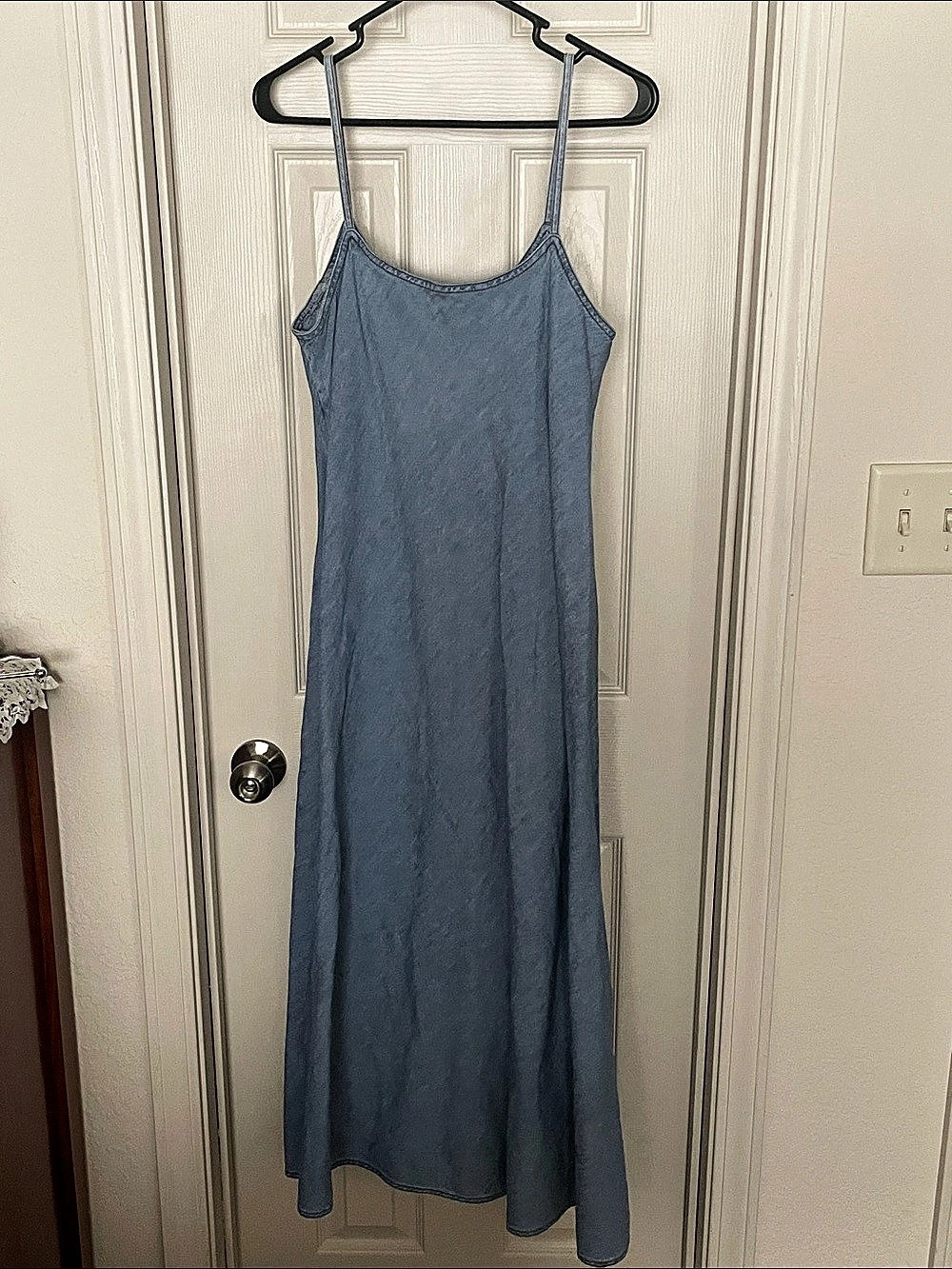 Karen Kane Blue Cotton Maxi Dress Size 12 Like New